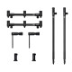 Набір стійок із буз-барами для трьох вудилищ Carp Pro Rondel 3 Rods Stand Kit
