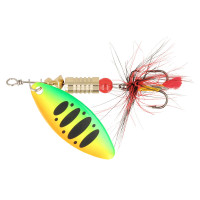 Блешня ZEOX Reactive Long №2 6г 015 Fluo Tiger/Black Dot