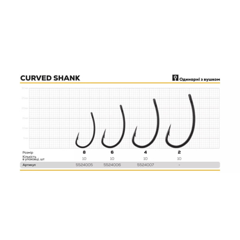Гачок BKK Curved Shank №6 (10шт)