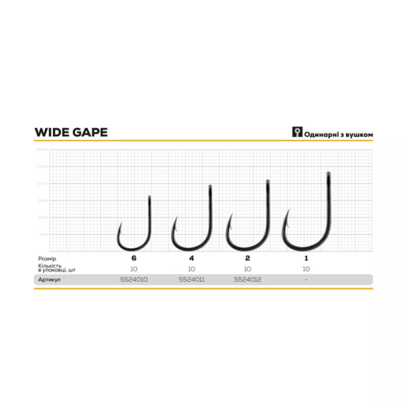 Гачок BKK Wide Gape №6 (10шт)