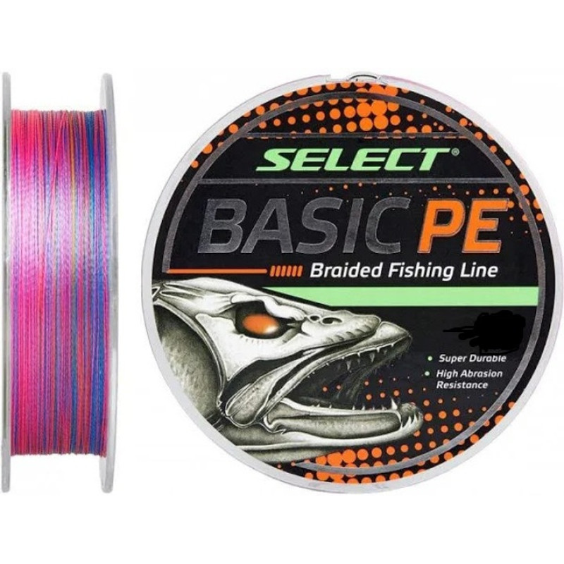 Шнур Select Basic PE Multicolor 150m 0.10mm 10lb/4.8kg