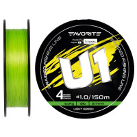 Шнур Favorite U1 PE 4x 150m (light green) #1.0/0.171mm 13lb/6.0kg