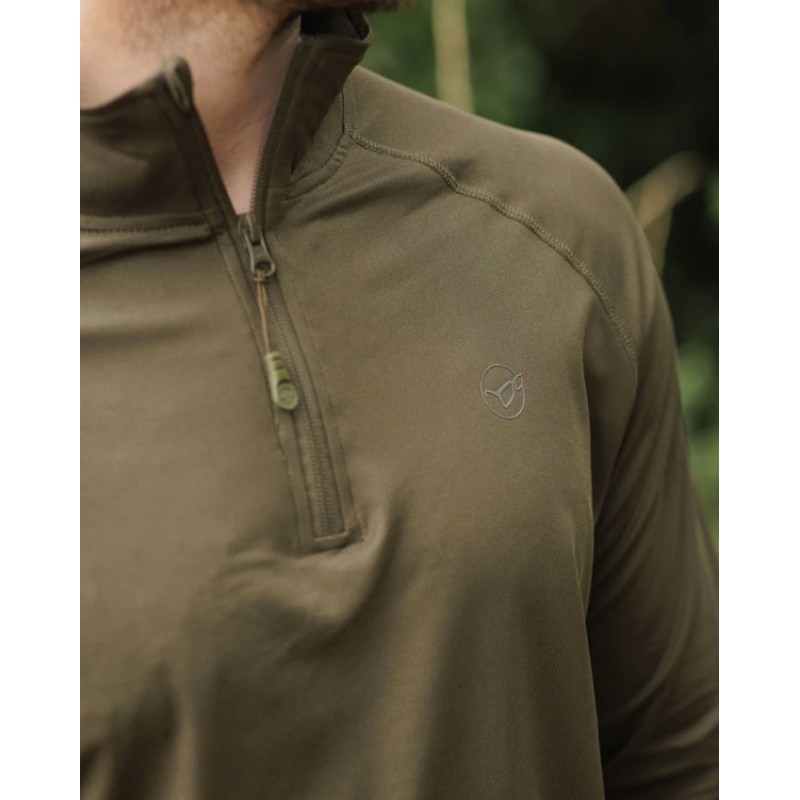 Джерсі Korda Kool UPF Zip Jersey Dark Olive L