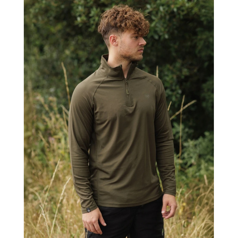 Джерсі Korda Kool UPF Zip Jersey Dark Olive S