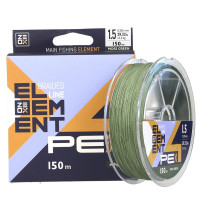 Шнур ZEOX Element PE X4 Moss Green 150м #2.0