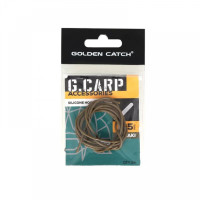 Трубка силіконова GC G.Carp Silicone Hook Tube 1м 0.5мм Khaki