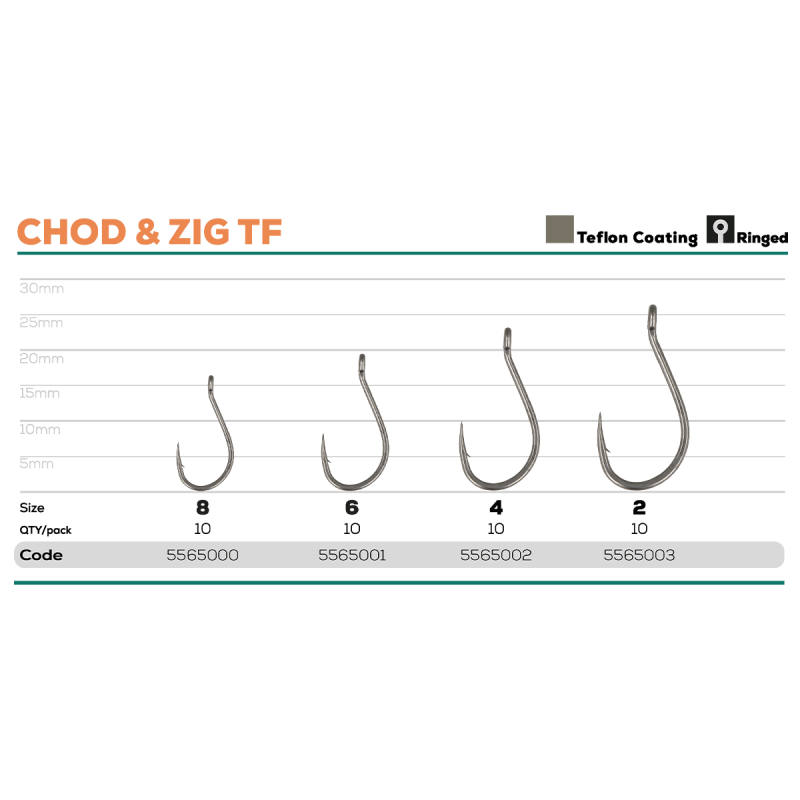 Гачок GC G.Carp Chod & Zig TF №8 (10шт)