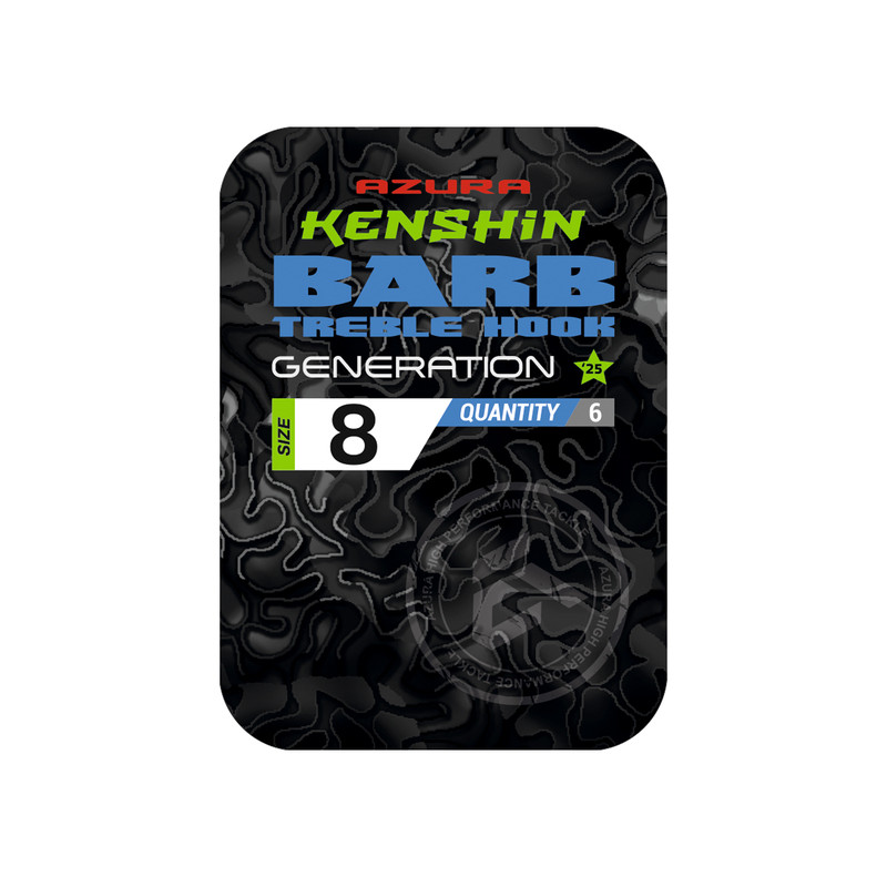 Трійник Azura Kenshin Barb Treble Hook Special Bent PTFE №08