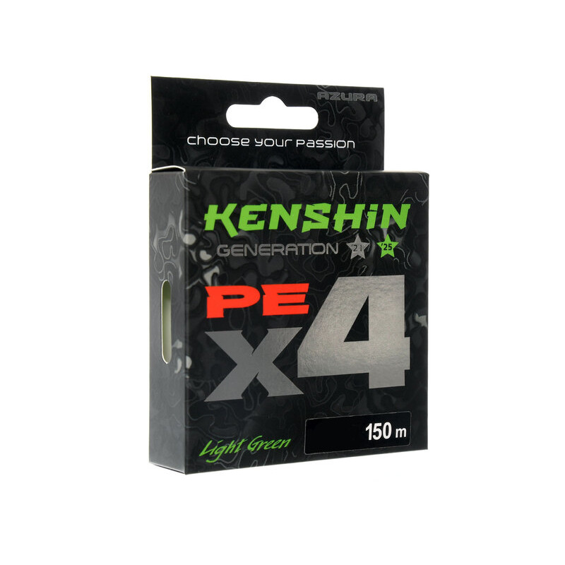 Шнур Azura '25 Kenshin X4 150м Light Green #0.2 0.074мм