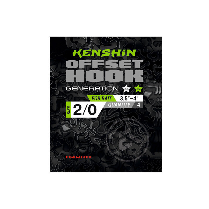 Гачки Azura Kenshin ll Offset Hook PTFE #2/0