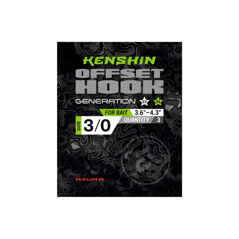 Гачки Azura Kenshin ll Offset Hook PTFE #3/0