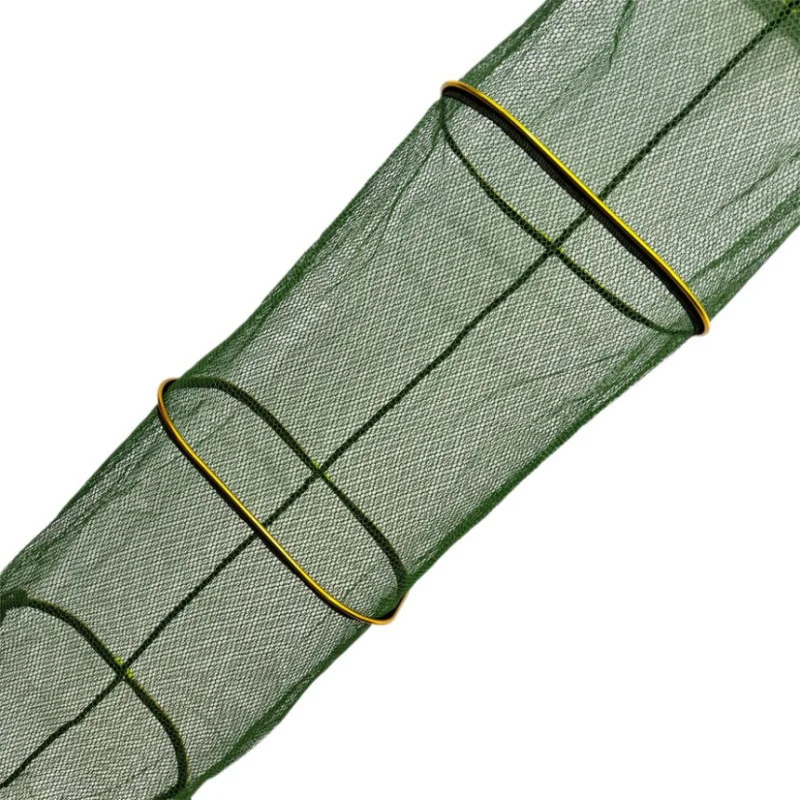 Садок Carp Line Green 2.0м жовті алюмінієві кільця, зелена прогум сітка, різьба з регулюв. під кілок