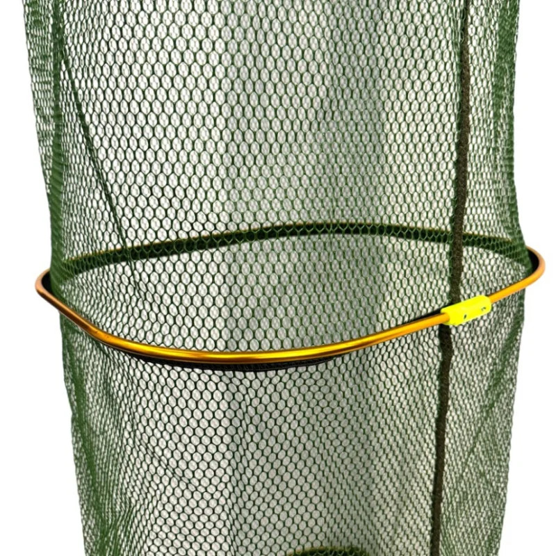 Садок Carp Line Green 2.0м жовті алюмінієві кільця, зелена прогум сітка, різьба з регулюв. під кілок