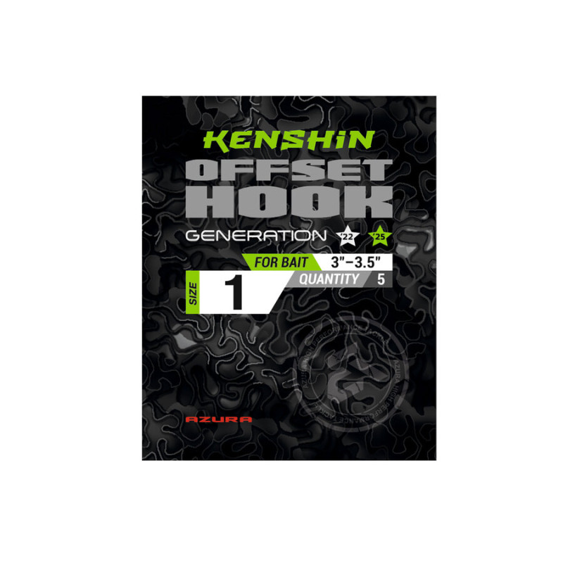 Гачки Azura Kenshin ll Offset Hook PTFE #01