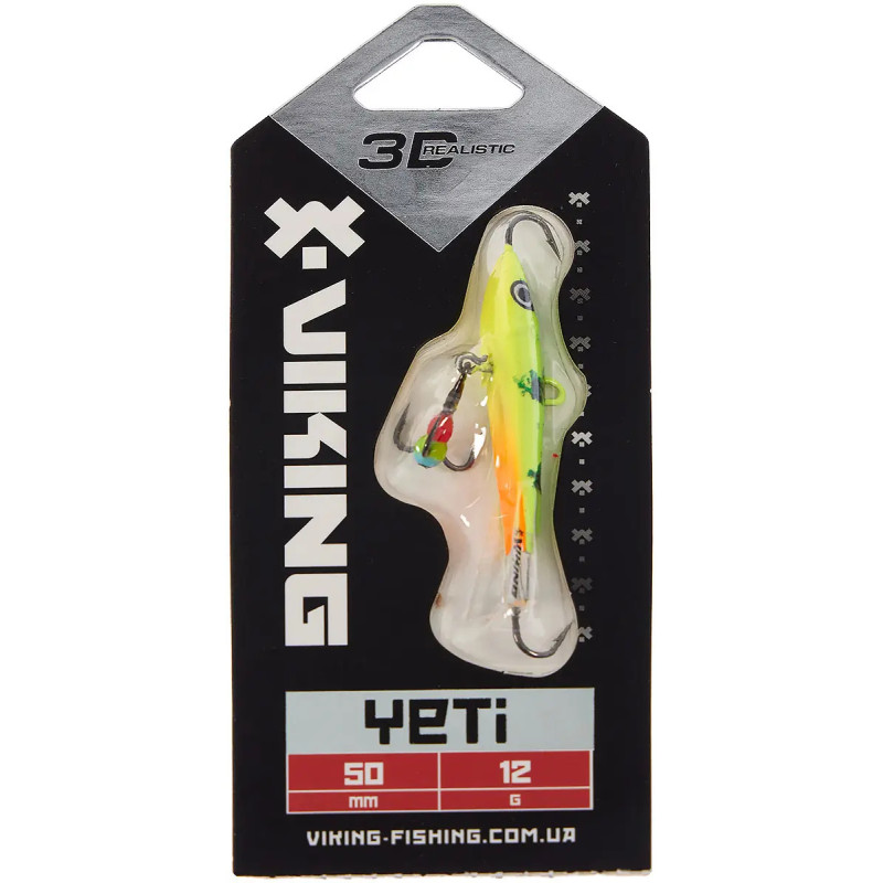 Балансир Viking Fishing Yeti Ice Jig 50mm 12.0g #05 Acid