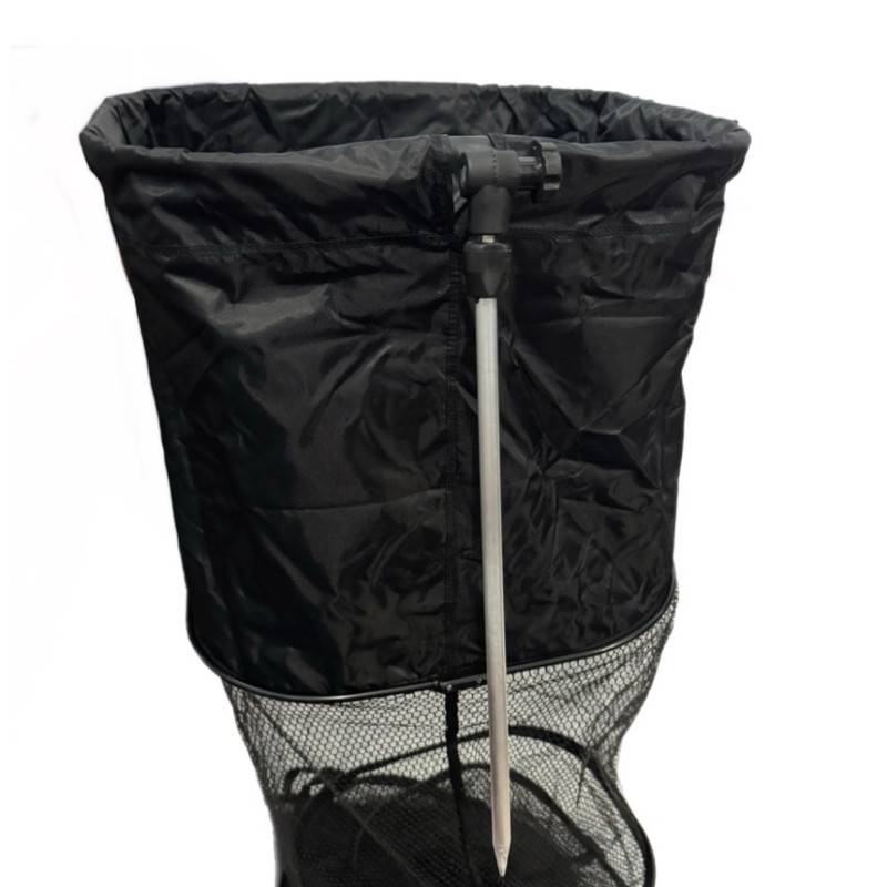 Садок Carp Line Black 3м чорні алюмінієві кільця, чорна прогумована сітка, різьба з регулюванням під кілок