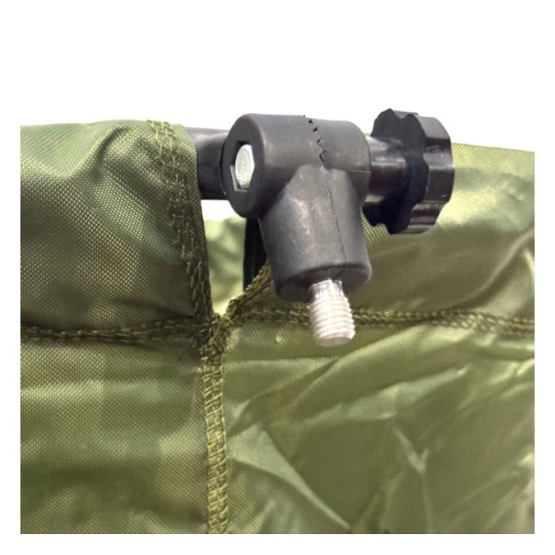 Садок Carp Line Green 3.5м жовті алюмінієві кільця, зелена прогум сітка, різьба з регулюв. під кілок