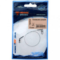 Повідець Ukrspin Orange Spinning титан AFW з вертлюгом 20см 13.6 кг(30lb)/0.38 мм