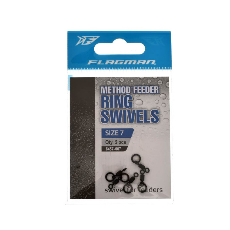 Вертлюжок із кільцем Flagman Flat Feeder Rings Swivels №7