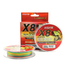 Шнур ECLIPSE X8 Super Braid Multicolor 150m 0.08mm