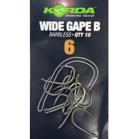 Коропові гачки безбороді Korda Wide Gape Hook Barbless №6