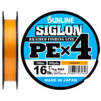 Шнур Sunline Siglon PE х4 150m (помаранч.) #1.0/0.171mm 16lb/7.7kg