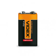 Батарейка сольова 6F22/9V CARD 1 шт/уп. VIDEX (24/480)