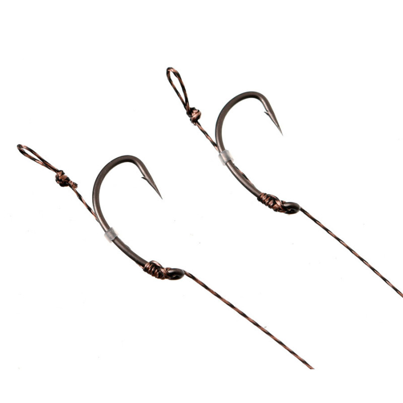 Готовий повідець Carp Pro 15см Sinking Braid 25 lb x8 PTFE Curved Shank №8