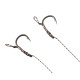 Готовий повідець Carp Pro Wide Gape In-Turned Ready Rig 15см Sinking Braid 25 lb x8 PTFE №4