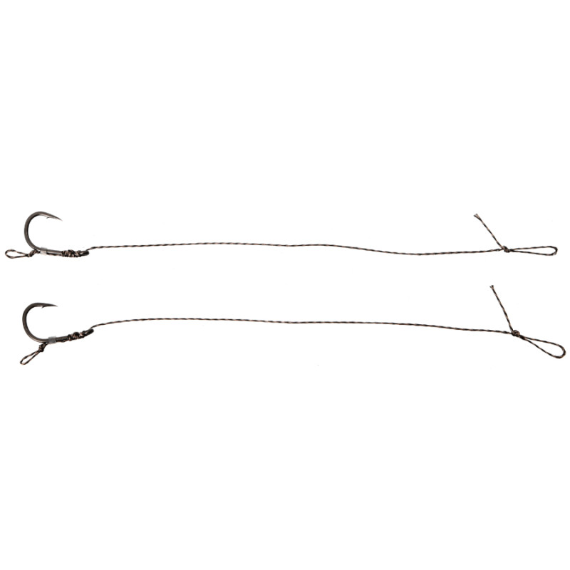 Готовий повідець Carp Pro Wide Gape In-Turned Ready Rig 15см Sinking Braid 25 lb x8 PTFE №4