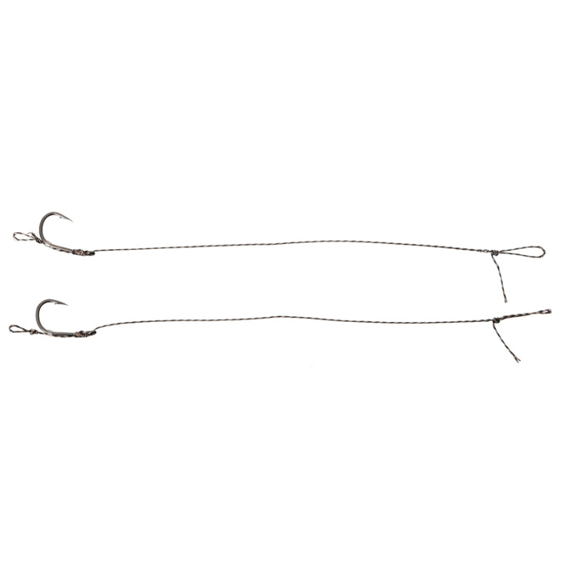 Готовий повідець Carp Pro Wide Gape In-Turned Ready Rig 15см Sinking Braid 25 lb x8 PTFE №6