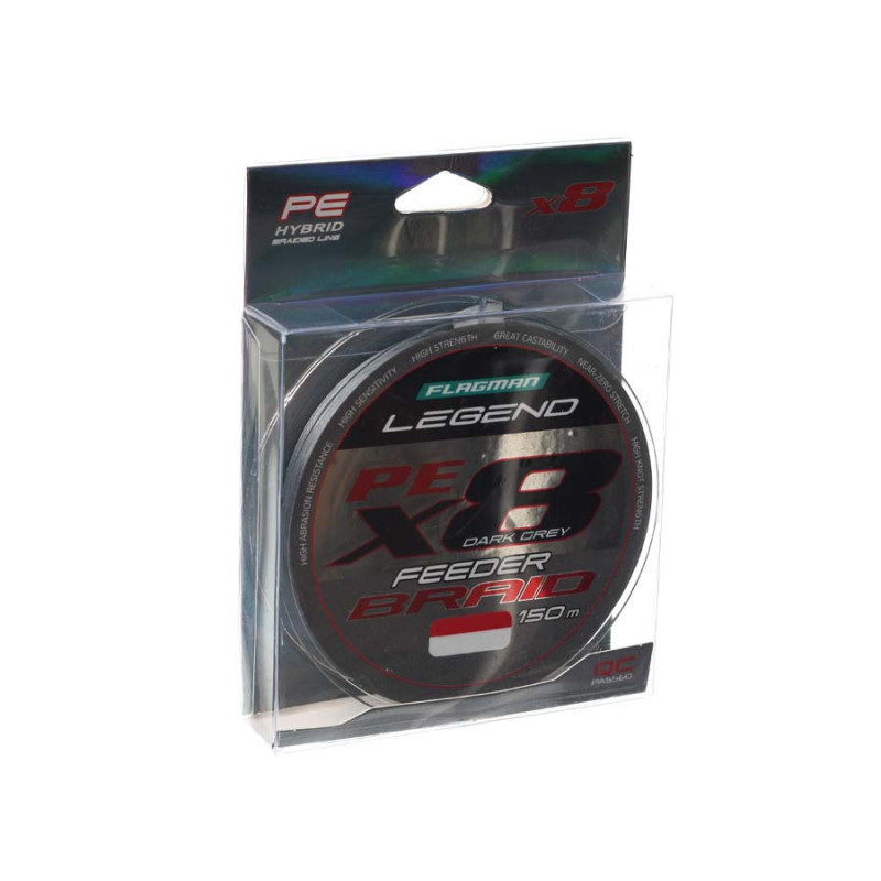 Шнур Flagman Legend Feeder Braid X8 Dark Grey 150м 0.12мм