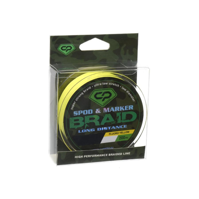 Шнур Carp Pro Spod and Marker Braid PE X4 Long Distance 0.16мм 200м