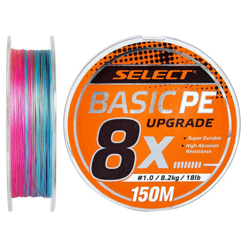 Шнур Select Basic PE 8X Multicolor 150m #0.6/0.10mm 12lb/5.5kg