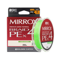Шнур GC Mirrox PE X4 150м Lime Green + 2м FC #0.6