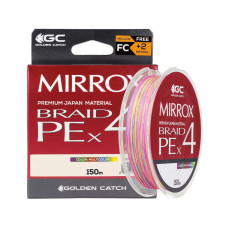 Шнур GC Mirrox PE X4 150м Multicolor + 2м FC #1.2