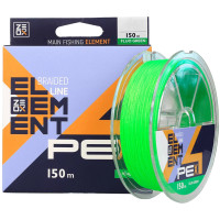 Шнур ZEOX Element PE X4 150м Fluo Green #0.8