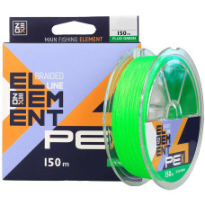 Шнур ZEOX Element PE X4 150м Fluo Green #0.8