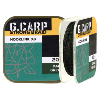 Повідковий матеріал GC G.Carp Strong Braid Hooklink X6 20м 15lb Dark Green NEW 2024