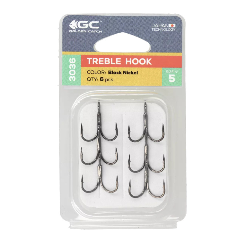 Гачок GC трійник Treble 3036BN №8 (6шт)