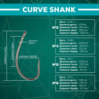 Гачок GC G.Carp Curve Shank TF №6