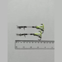 Сталевий повідець із трійником Gurza LEADER STINGER RIG ST-36 №2 7х9см