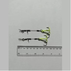 Сталевий повідець із трійником Gurza LEADER STINGER RIG ST-36 №2 7х9см