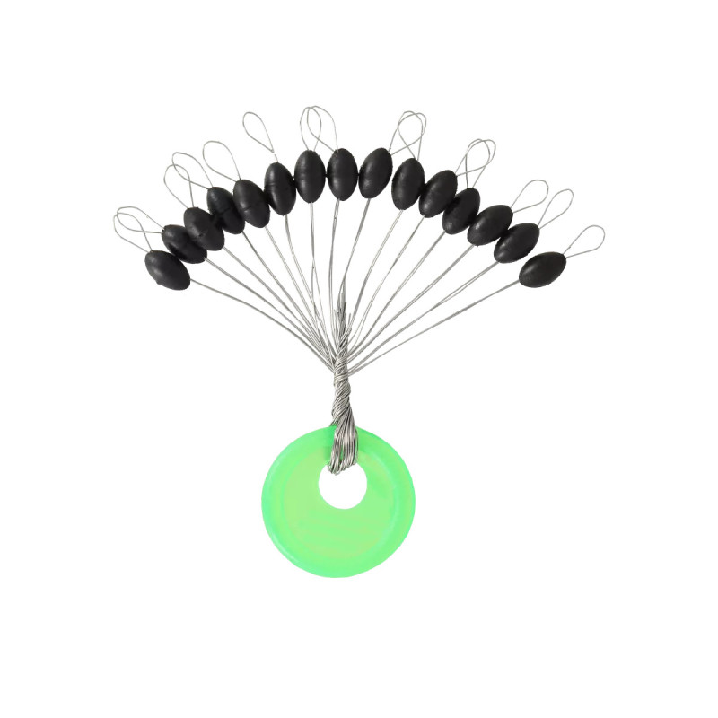Стопор ZEOХ Silicone Black L (15шт)