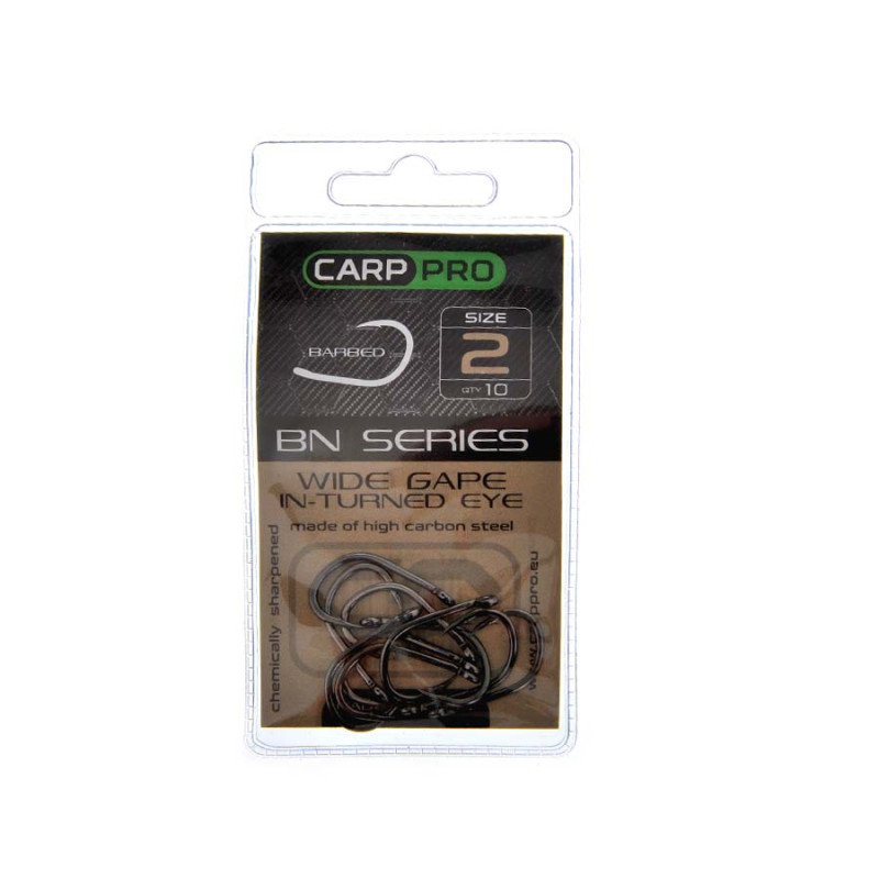 Гачки Carp Pro Black Nickel Wide Gape in-turned Eye №4