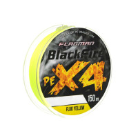 Шнур Flagman Blackfire PE X-4 150m 0.10mm Fluo Yellow