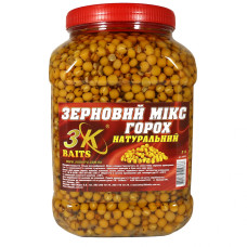 Зерновий МІКС ГОРОХ (натуральний) 3л ТМ 3KBaits