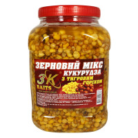 Зерновий МІКС КУКУРУДЗА (з тигровим горіхом) 3л ТМ 3KBaits
