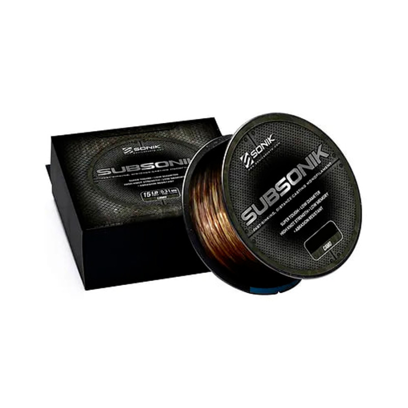 Волосінь SONIK SUBSONIK CAMO FISHING LINE – BREAKING ALL STRAINS 0,38mm 1200M