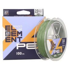 Шнур ZEOX Element PE X4 100м Moss Green #3.0